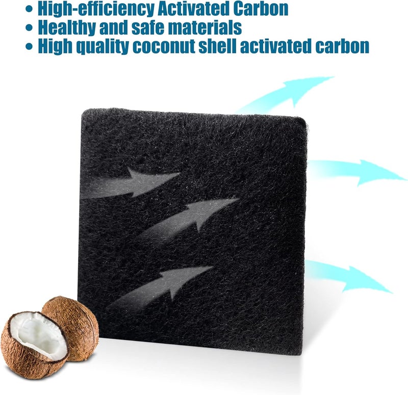 ShuRex 6 Pack Trash Can Odor Absorbing Filter Refills for EKO Garbage Cans, Activated Charcoal Deodorizer Compatible with EKO Step and Touchless Trash Cans with Built-in Filter Compartment - Image 2